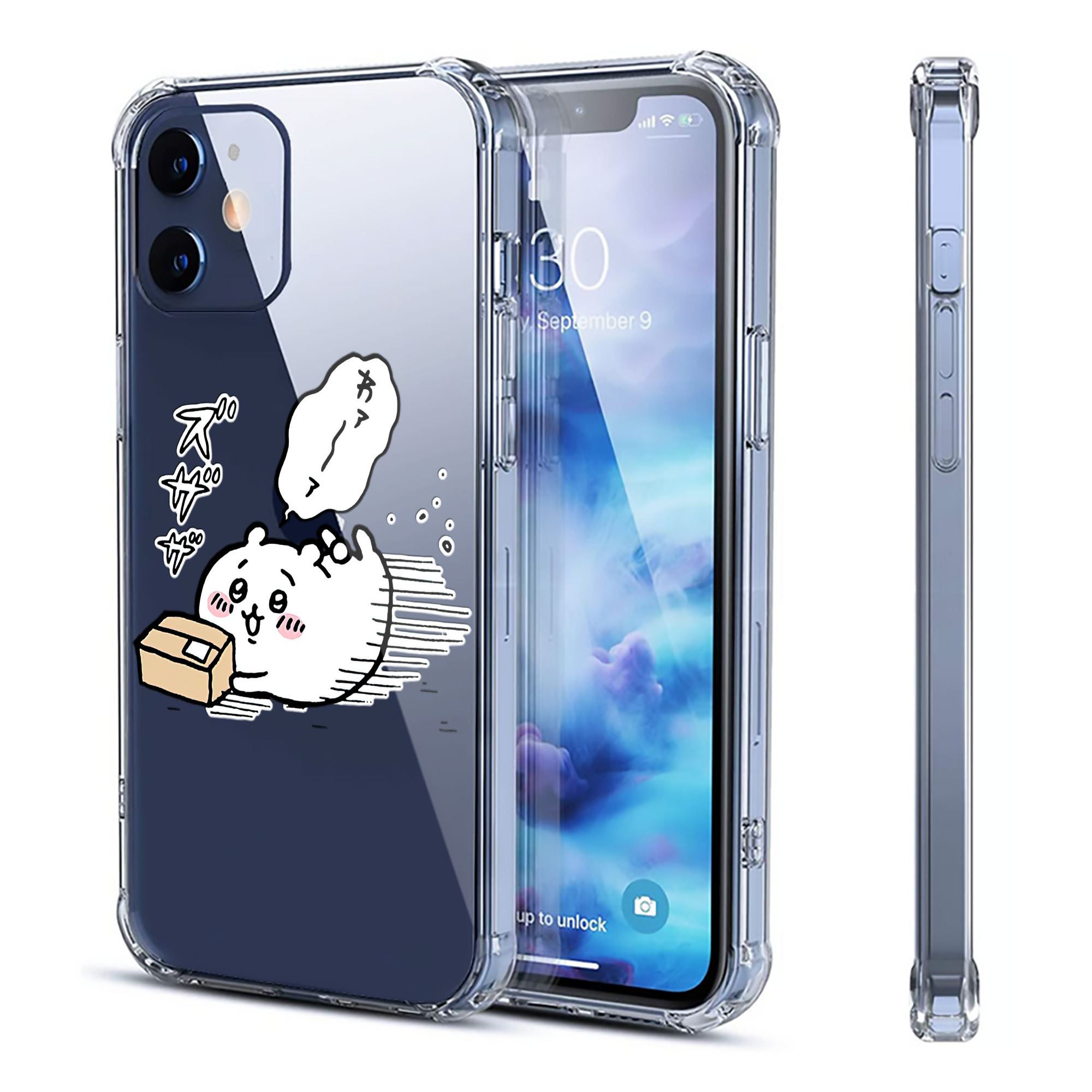 （画像用） ちいかわ ちいかわ Chii-kawa chiikawa 【iPhone 12シリーズ対応】透明スマホケース（クリアソフトケース）